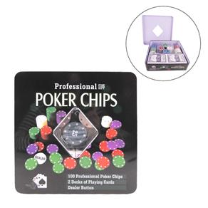 Jogo Poker 100 Fichas Baralho Profissional
