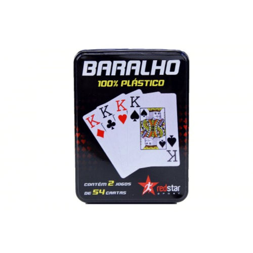 Jogo Poker Texas- Lata- com 100 Fichas+ 1 Dealer