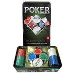 Jogo Profissional de Poker Chips com 100 Fichas e Dealer