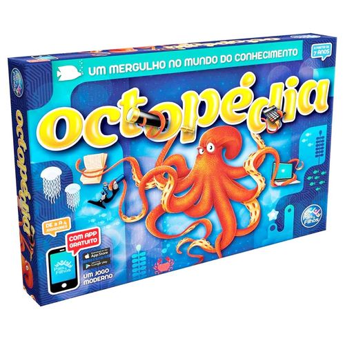 Jogo Tabuleiro Conhecimento Octopédia C/ App - Pais e Filhos