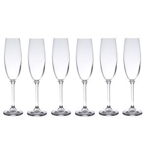Jogo Taças de Cristal Rojemac 5327 para Champagne 6 Peças 220ml - Transparente