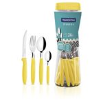 Jogo Talheres Faqueiro Inox 24pc Ipanema Tramontina Amarelo