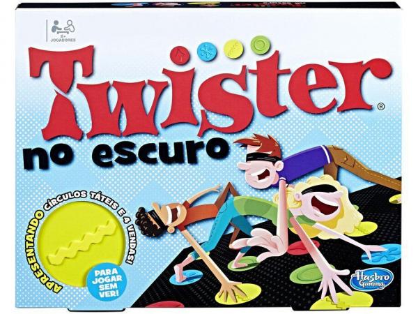 Jogo Twister no Escuro com Vendas Hasbro