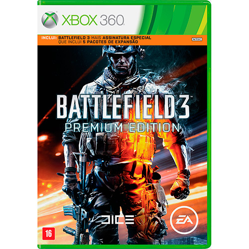 Jogo X360 Battlefield 3 - Premium Edition - E.a