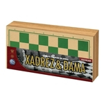 Jogo Xadrez E Dama 2 em 1 56 Peças Tabuleiro De Madeira