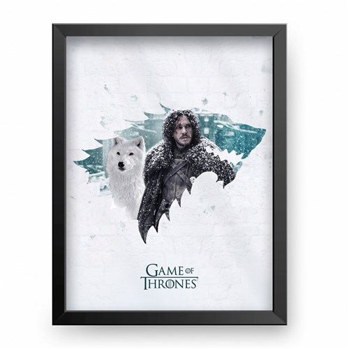 Jon Snow - Game Of Thrones (Preta, 30x40cm)