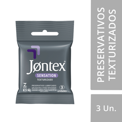 Jontex Preservativo Camisinha Sensation 3 Unidades