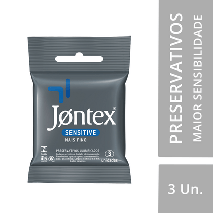 Jontex Preservativo Camisinha Sensitive 3 Unidades