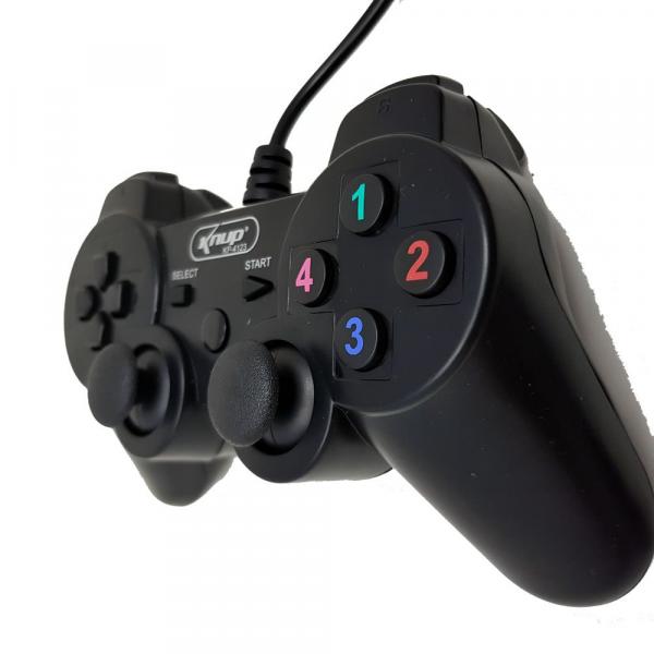 Joystick DualShock com Fio para PS3 PC Knup KP-4123