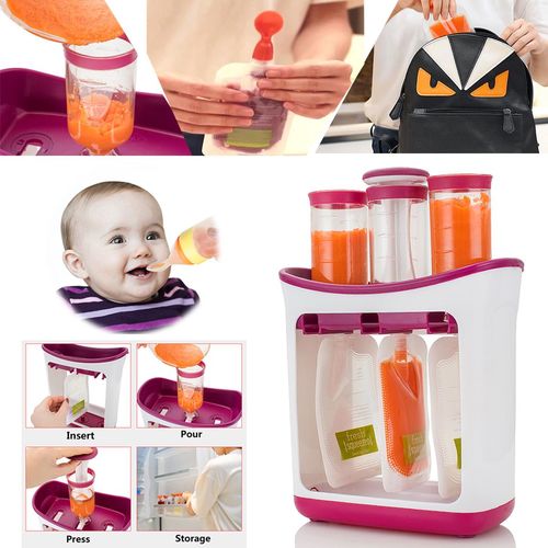 Tudo sobre 'Juice Station Squeeze Baby Food Organination Recipientes de Armazenamento Baby Food Criador'