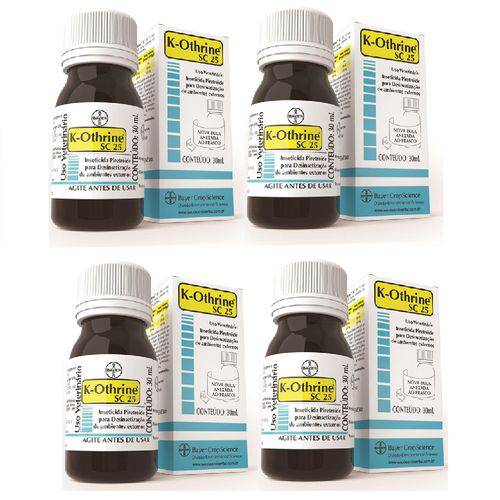 K-Othrine Bayer 25sc - 30 Ml Elimina Insetos Combo 04 Unid