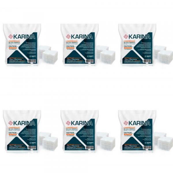 Karina Compressa Gaze 9 Fios C/500 (Kit C/06)