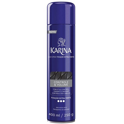Karina Hair Spray Controle & Volume Fixação Extra Forte 400Ml
