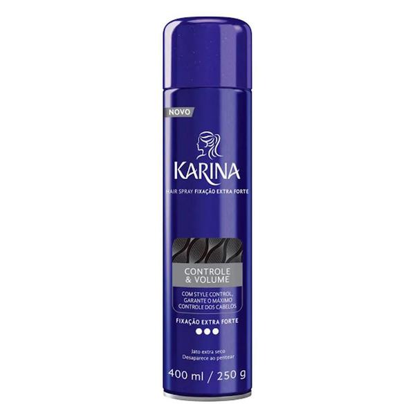 Karina Hair Spray Controle Volume Fixação Extra Forte 400mL
