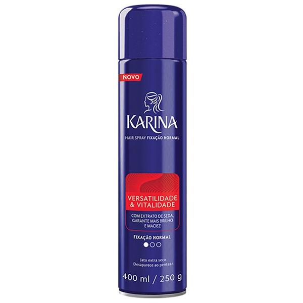 Karina Hair Spray Versatilidade Vitalidade Fixação Normal 400ml
