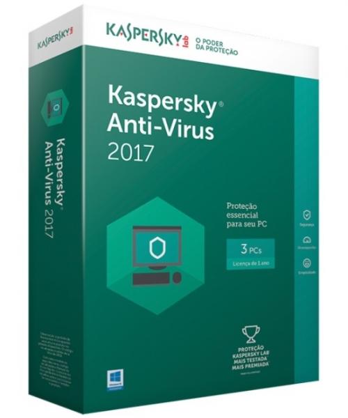 Kaspersky Anti Virus 2017 - 3 Pc - 1