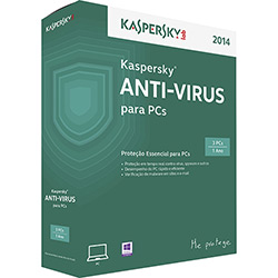 Kaspersky Antivírus 2014 - 3 Usuários