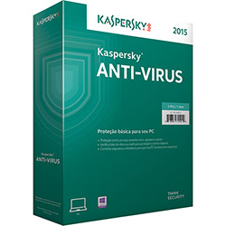 Kaspersky Antivírus - 2015 5 PCs - 1 Ano de Proteção