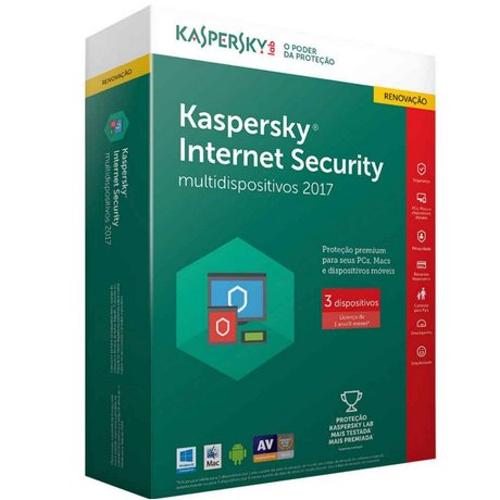 Kaspersky Internet Security - Multidispositivos 2017 - 3 Disp Renovação