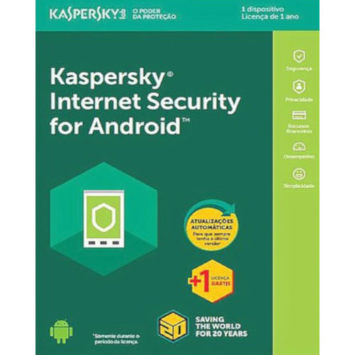 Kaspersky Internet Security para Android 1 Dispositivo 1 Ano Versão 2019