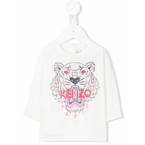 Kenzo Kids Camiseta Mangas Longas - BRANCO