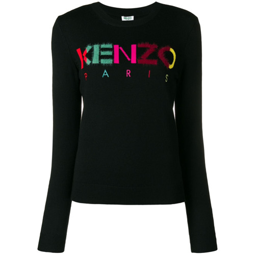 Kenzo Suéter com Logo - Preto