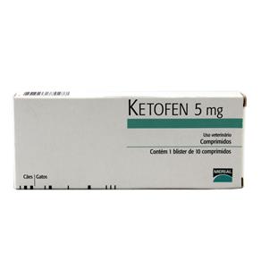 Ketofen 5mg Anti-inflamatório Cães e Gatos C/ 10 Comp - Merial