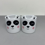 Ki 2 vasinhos de cerâmica Panda