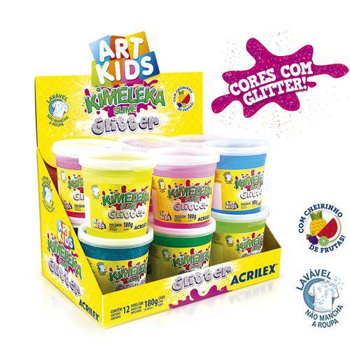 Tudo sobre 'Kimeleka Slime Glitter 180g Art Kids C/12 05822 - Acrilex'