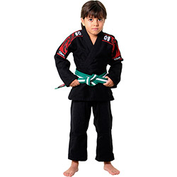 Kimono Jiu Jitsu Ippon Série Slim Infantil Preto