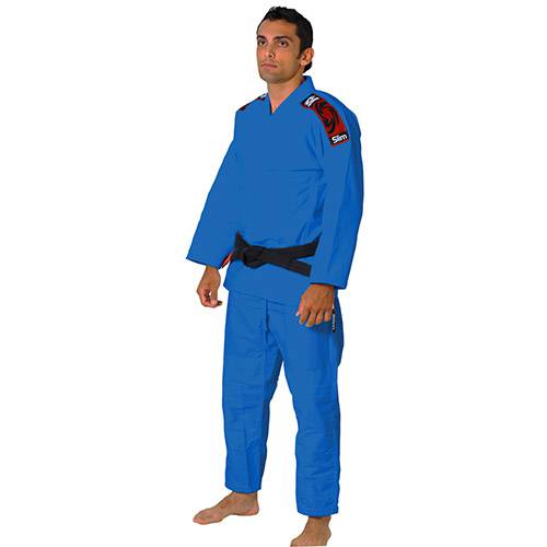 Kimono Jiu Jitsu Serie Slim Azul A5