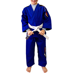 Kimono Judô Reforçado Azul Infantil Bad Boy - M0 - Faixa Grátis