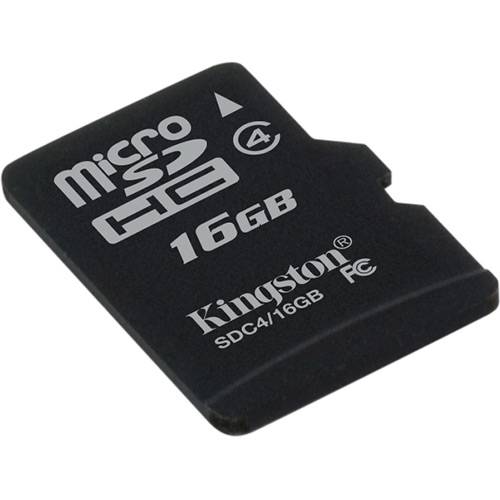Kingston Cartão de Memoria 16gb Microsdhc com Adaptador Sd (Classe4) - Sdc4/16gb
