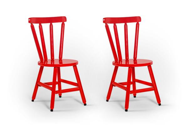 Kit 02 Cadeiras França - Vermelha - BTB Móveis