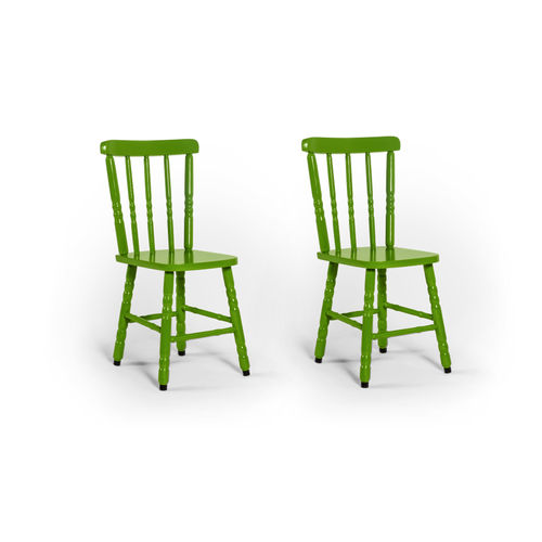 Kit 02 Cadeiras Mônaco Assento Pequeno - Verde - Btb Móveis