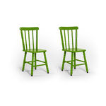Kit 02 Cadeiras Mônaco Assento Pequeno - Verde - Btb Móveis