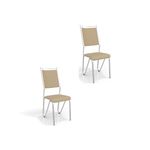 Kit 02 Cadeiras para Cozinha Londres 2c056cr Cromado/nude - Kappesberg