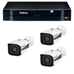 Kit 03 Câmeras IP Full HD Intelbras VIP 1220 B G3 + NVD 1204