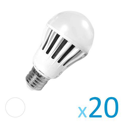 Kit 20 Lâmpada Led Bulbo 10w Branco Frio Super Economica