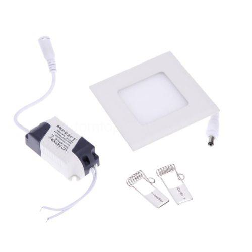 Tamanhos, Medidas e Dimensões do produto Kit 20 Luminária Painel Led Plafon de Embutir Quadrado 3w Branco Quente