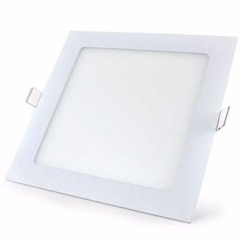 Tamanhos, Medidas e Dimensões do produto Kit 5 Painel Plafon Led Embutir Quadrado 12w Luminária - Branco Frio
