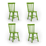 Kit 04 Cadeiras Mônaco Assento Pequeno - Verde - Btb Móveis
