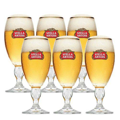 Tudo sobre 'Kit 06 Taças de Vidro Stella Artois para Cerveja 250ml'