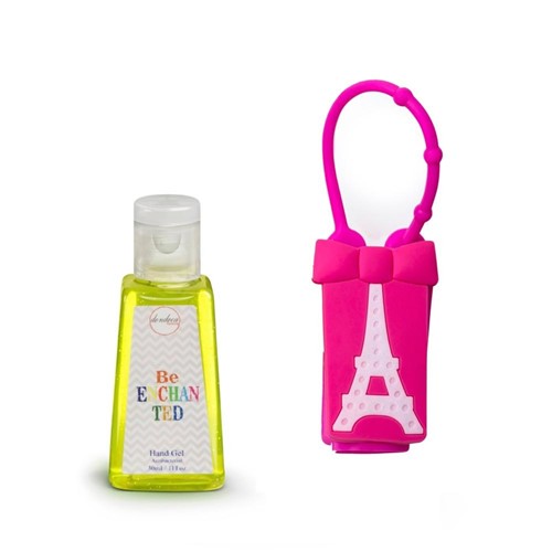 Kit 1 Alcool Gel de Mão 70% com 30ml + 1 Capas de Silicone Dondoca Beauty Torre Rosa Be