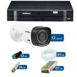 Kit 12 Câmeras de Segurança HD 720p Intelbras VHD 1010B G4 + DVR Intelbras Multi HD + Acessórios