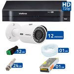 Kit 12 Câmeras de Segurança HD 720p Intelbras VHD 3130B G3 + DVR Intelbras Multi HD + Acessórios