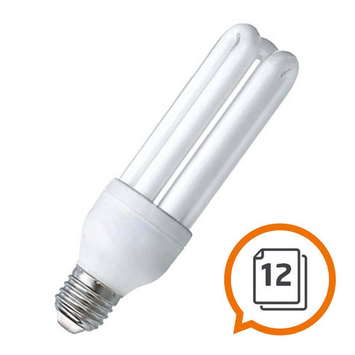 Kit 12 Lampadas Eletronicas 3u 15w 6400k 127v Branco Frio