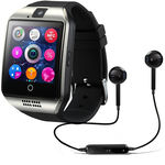 Kit 1 Relógio Smartwatch Q18 + 1 Fone Bluetooh - Desbloqueado Chip Touch