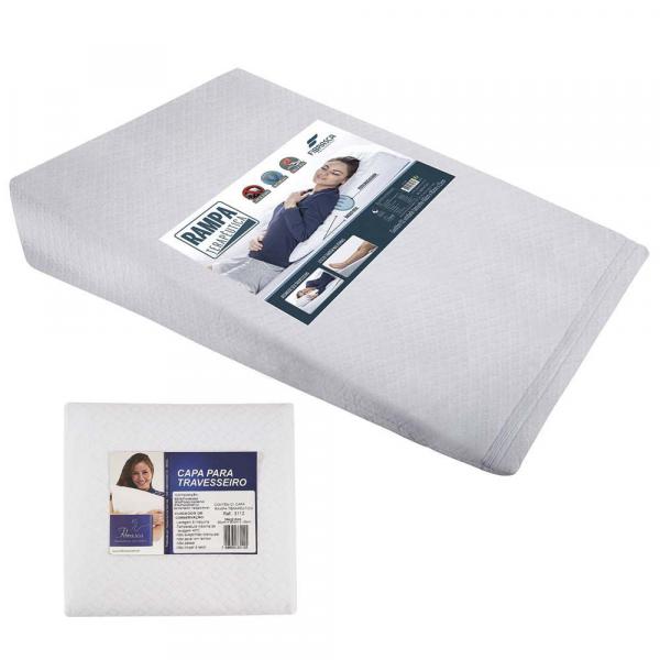 Kit 1 Travesseiro Anti Refluxo Adulto + 1 Capa Protetora - Fibrasca