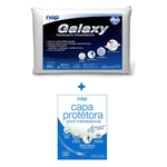 Kit 1 Travesseiro Nasa Galaxy + 1 Capa Impermeável em Percal